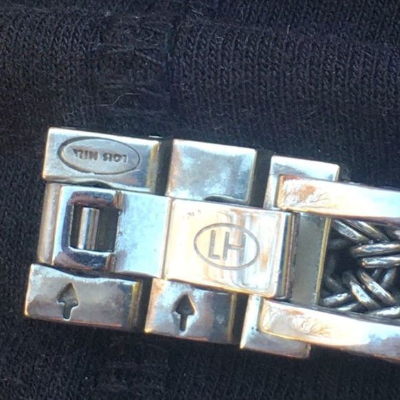 LOIS HILL Watch Sterling Silver Roman Numbers Bracelet Link Watch Rare - Picture 11 of 16